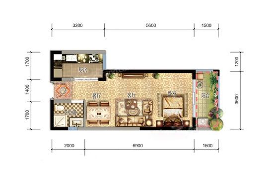 85㎡現(xiàn)代簡約風，“蘆灰+夏云綠”的搭配太贊