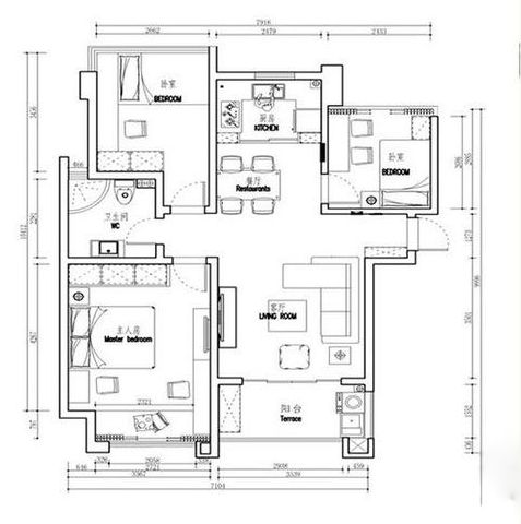 白色、木色與黑色演繹同一空間下的不同格調(diào)！
