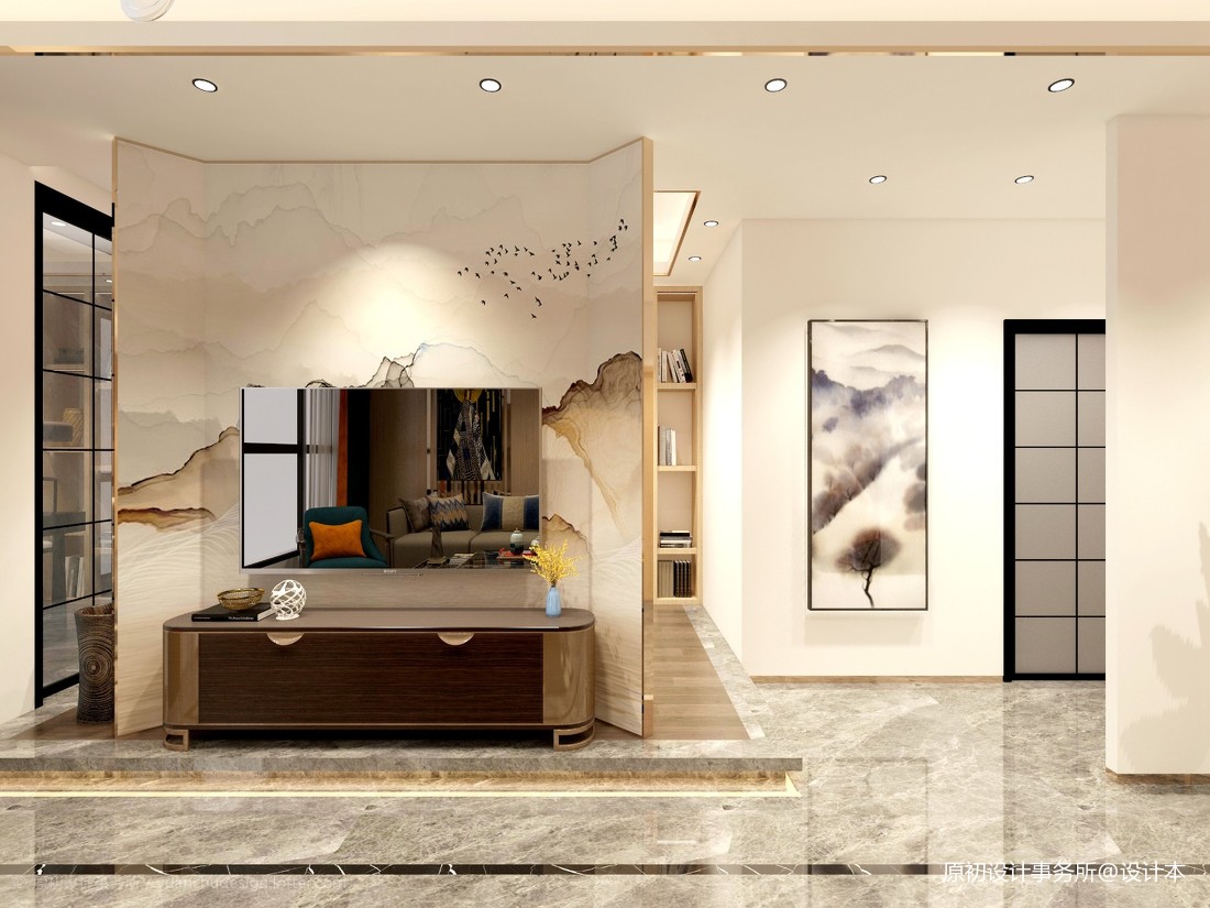 廈門室內(nèi)裝潢設(shè)計_3室2廳入戶玄關(guān)設(shè)計效果圖_室內(nèi)裝飾工程