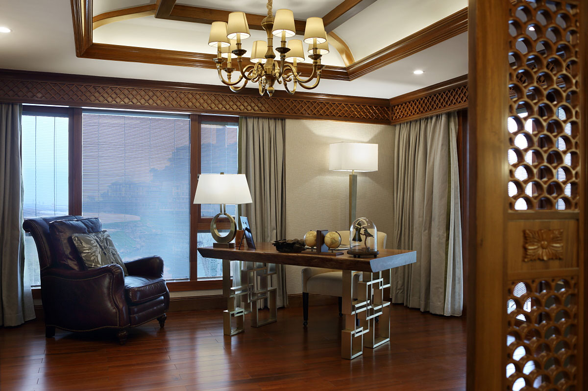 廈門中式裝修_中式客廳裝修效果圖_會所中式裝修