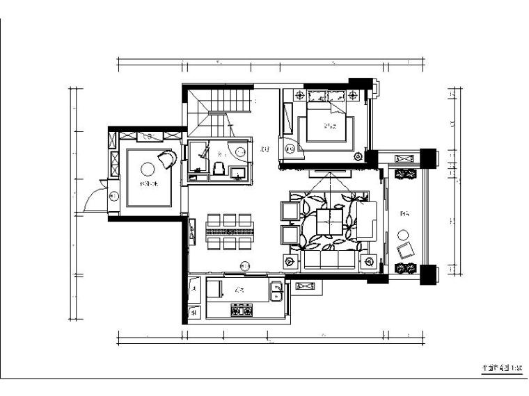 [深圳]歐式樣板房設(shè)計施工圖（含效果圖）