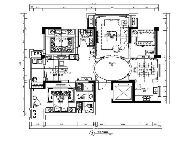 [金華]法式奢華別墅設(shè)計施工圖（含效果圖）