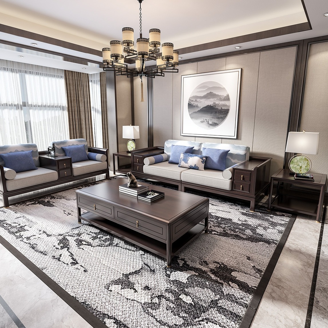 廈門中式別墅_廈門中式小區(qū)_廈門新中式裝修風格