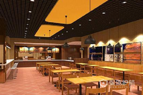 快餐廳布局效果圖-保駕護航裝修網(wǎng)