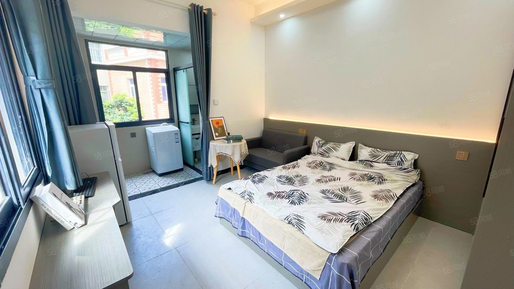 杏林村園博苑地鐵口全新邊套精裝大單間，出租，全屋燈帶裝飾