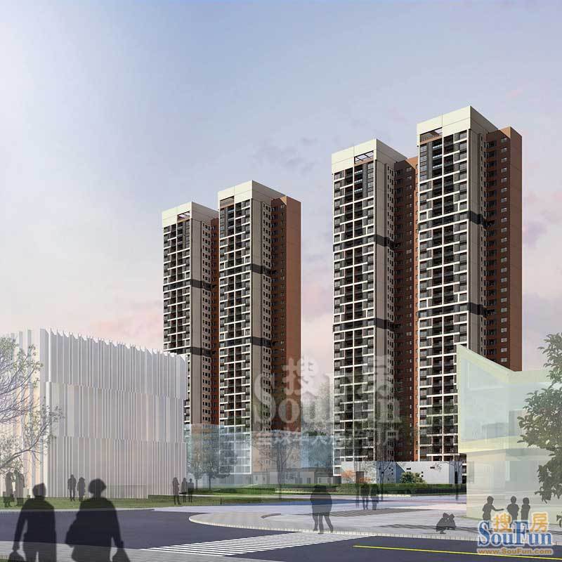 萬科金色悅城的相冊(cè)-側(cè)面透視圖