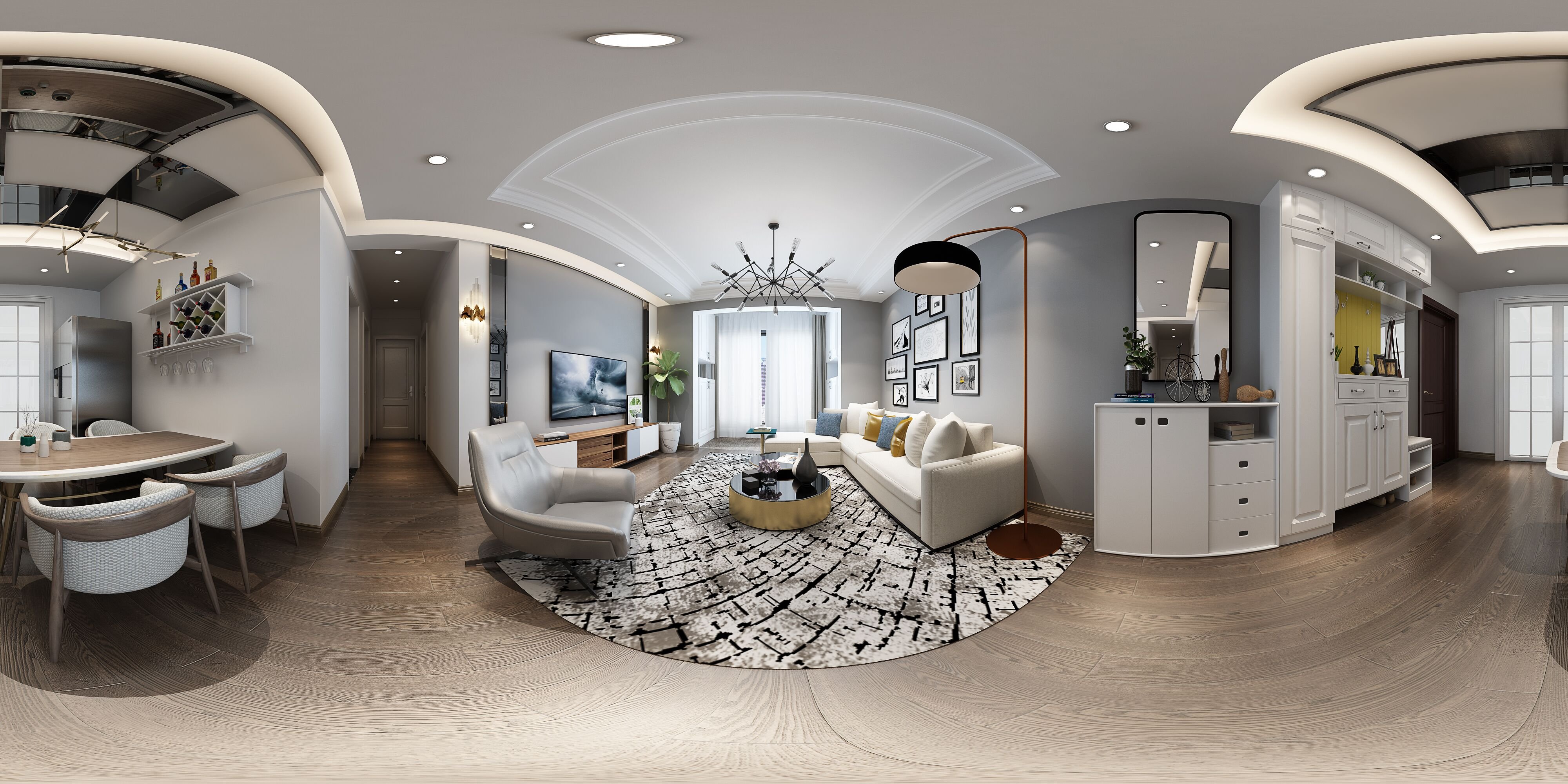 240平米的現(xiàn)代風(fēng)格，原來復(fù)式還可以這樣裝修！