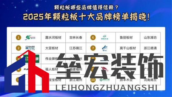 顆粒板哪些品牌值得信賴？2025年顆粒板十大品牌榜單揭曉！