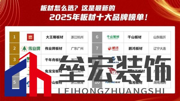 板材怎么選？這是2025年板材十大品牌榜單！